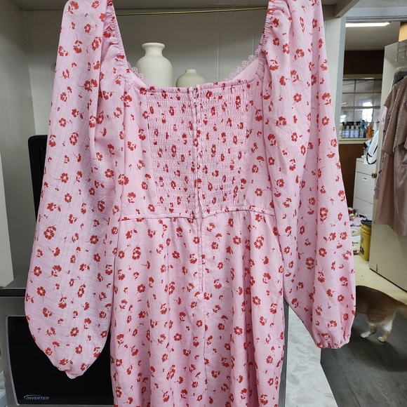 Francesca's Collections Pink Floral Dress - Picture 2 of 4